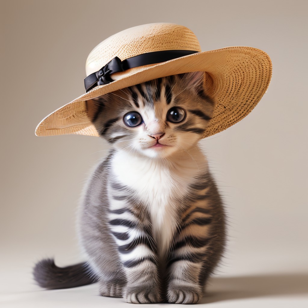 00023-4257674784-cute kitten with panamahat,  _lora_PanamaHatConceptNew_1500steps_1.0_.jpg